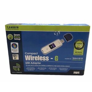 Linksys Compact Wireless - G USB Adapter For Desktop or‎ Laptop NEW